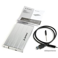 Бокс для накопителей 2.5" Gembird EE2-U3S-5-S (серебристый)