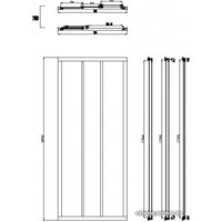 Душевой уголок Omnires Bronx S20A3 90+10P 80