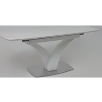 Кухонный стол Аврора Нотр Дам Moderne 1400/1800x850 (камень светло-серый Greys Snow/белый муар)