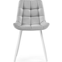 Стул Notta Челси (велюр светло-серый/белый)