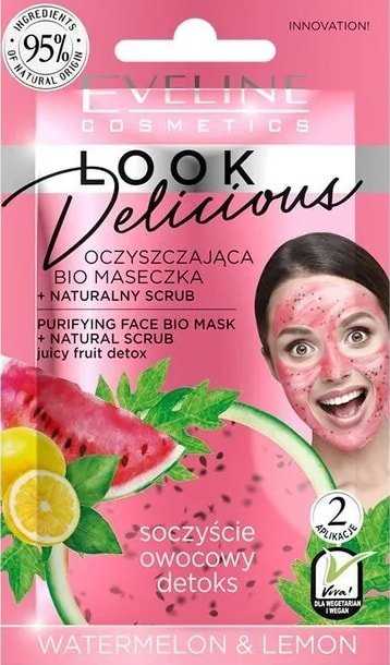 

Eveline Cosmetics Маска для лица Look Delicious Watermelon&Lemon 10 мл