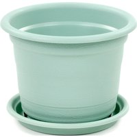 Кашпо Полесье Ксения №5 с поддонником 07428 (2 л, бледно-оливковый)