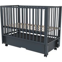 Кроватка-трансформер Incanto Hollie универсальная с ящиком KR-0045/3 (графит)