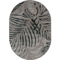Ковер для жилой комнаты Merinos Liman F479-OVAL-GRAY-GREEN (1.6х3)