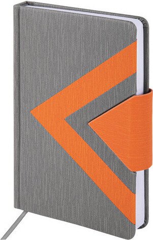 

Ежедневник BRAUBERG Waves 111877 (серый/оранжевый)