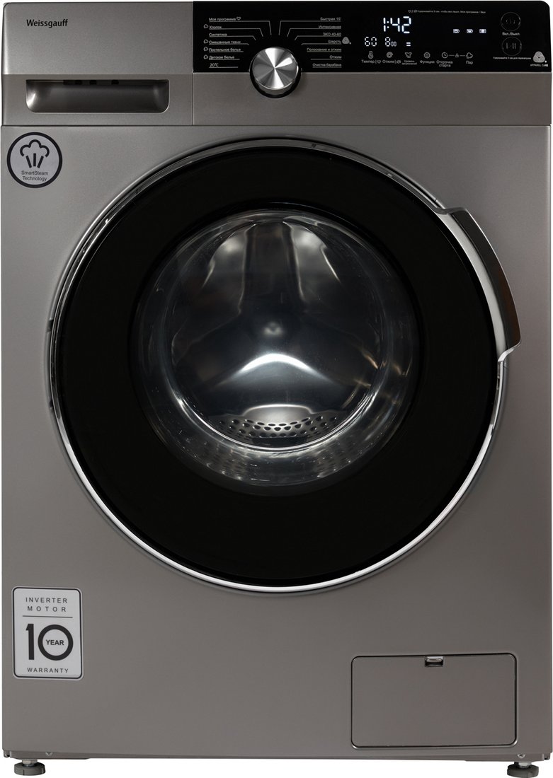 

Стиральная машина Weissgauff WM 5649 DC Inverter Steam Silver