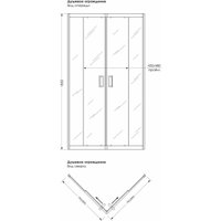 Душевой уголок Метакам City Trend Black 90x90x185 (без поддона)