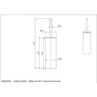 Ершик для унитаза Aquatek Вега AQ4011MB