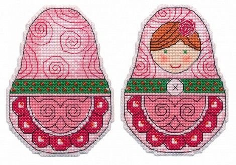 

Набор для вышивания Овен елочная игрушка. Матрешка 1260В
