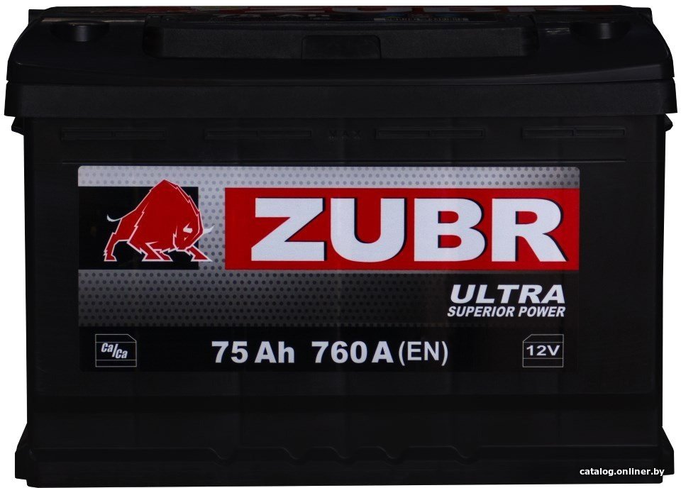 Автомобильный аккумулятор Zubr Ultra (75 А·ч)