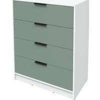 Комод Интерлиния Концепт КТ-К80 Глосс (белый платинум/мята)