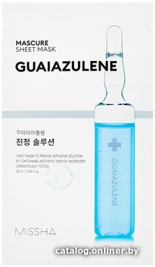 Missha Mascure Calming Solution Sheet Mask Guaiazulene 28 мл