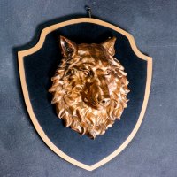 Декор Хорошие сувениры Голова волка 1341793 (бронза/черный)