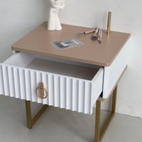 Тумба Shtabe Royal 5101 эко (макиато/золото/р.золото)
