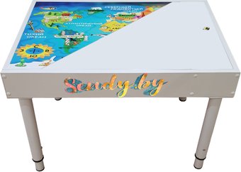 Детский стол Sendy Световой с большой крышкой (иллюстрация/белый