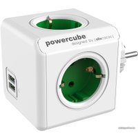 Разветвитель Allocacoc PowerCube 4 (белый/зеленый)