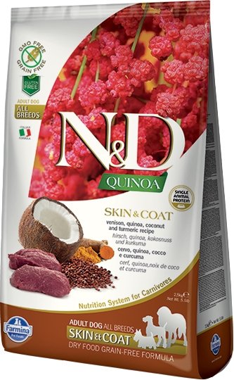 

Сухой корм для собак Farmina N&D Dog GF Quinoa Skin & Coat Venison 7 кг