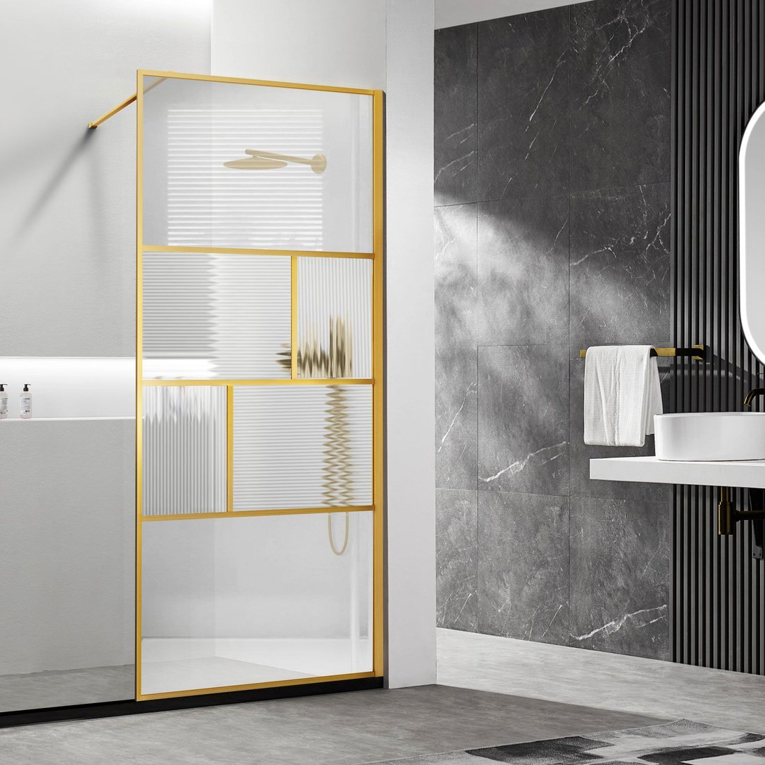 Душевая стенка Vincea Walk-In VSW-1HC100CFBG