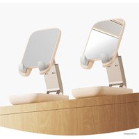 Подставка Baseus Seashell Series Phone Stand (с зеркалом, бежевый)