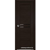 Межкомнатная дверь ProfilDoors 2.75XN R 70x200 (дарк браун, стекло черный триплекс)