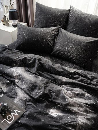 Постельное белье Веселина Вселенная 20046-1+20047-1 Евро (70x70)