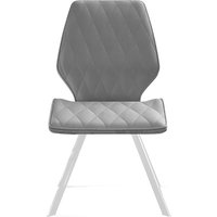 Стул Трия Матэо (белый муар/микровелюр Brendy Grey)