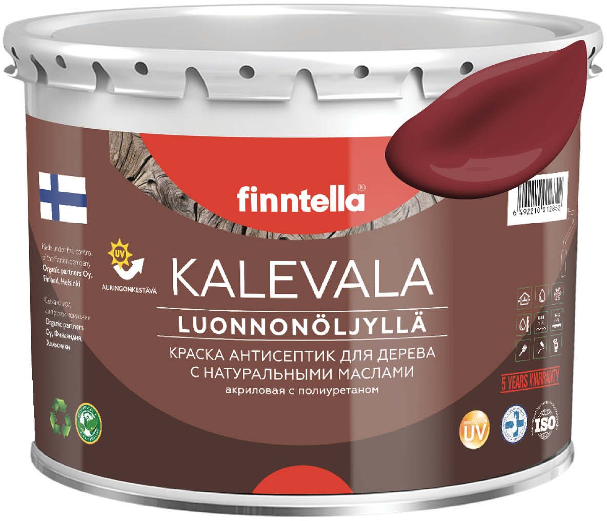 

Краска Finntella Kalevala Viininpu F-13-1-3-FL130 2.7 л (бордовый)