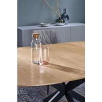 Кухонный стол Halmar Acord 120-200/120/75 (натуральный/черный)