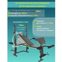 Силовая скамья DDS Amalfi B-1 (черный/зеленый) в Борисове