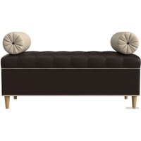 Банкетка Лига диванов Глория 29279 (экокожа коричневый/бежевый/бежевый)