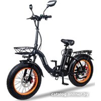 Электровелосипед Minako F11 001179 (черный, оранжевые диски)