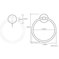 Держатель для полотенца Bemeta Trend-I 104104068B