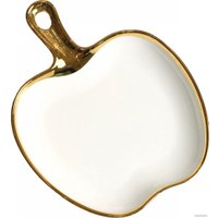 Блюдо AksHome Moonshine 18 (белый/золото)