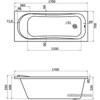 Ванна Santek Тенерифе 150x70 1WH302213 (с каркасом и экраном)