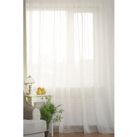 Комплект штор Mio Tesoro Блэкаут 150x250 + Гардина лен 400x250 (серый/белый)