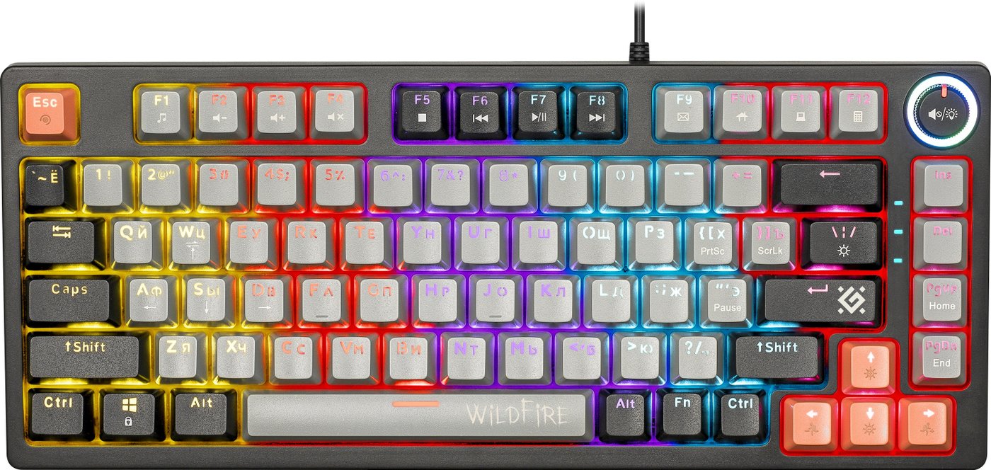 

Клавиатура Defender Wildfire GK-213 (серый/черный)