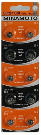 

Батарейка Minamoto LR41/392/AG3 10BP
