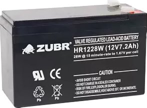 

Аккумулятор для ИБП Zubr HR 1228 W (12 В/7.2 А·ч)