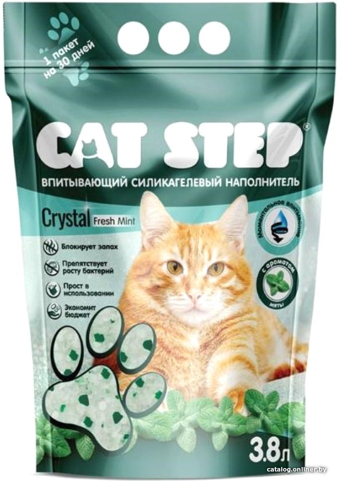 Наполнитель для туалета Cat Step Мята 20363011 (3.8 л)