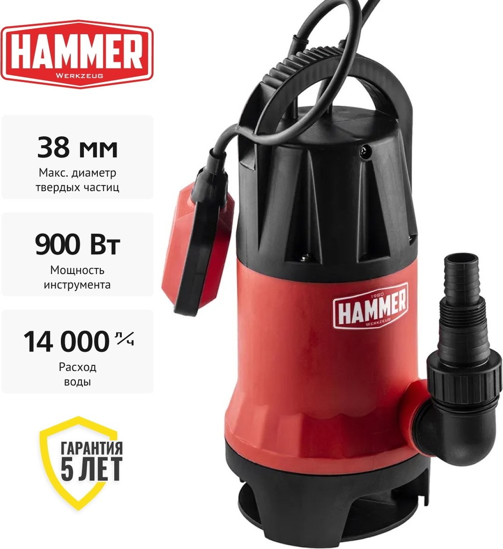 

Дренажный насос Hammer NAP900D