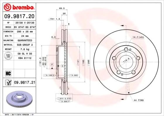 

Brembo 09981720