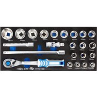 Набор трещотка с головками Hoegert Technik HT7G128 (23 предмета)