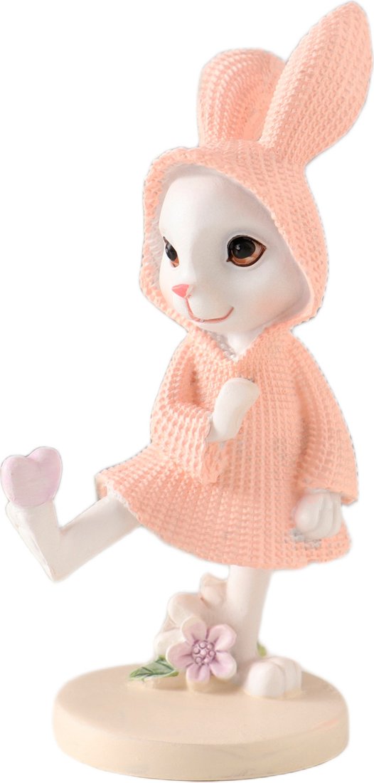 Статуэтка Sima-Land Зайка в вязаном розовом платьице, сердечко на лапе 10583224