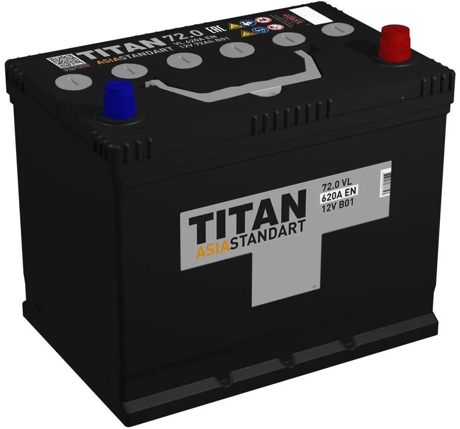 

Автомобильный аккумулятор Titan Asia Standart R+ (72 А·ч)