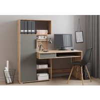 Стол НК-Мебель Квадро 74264629 (дуб вотан/графит)