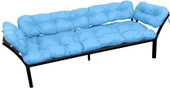 Дачный с подлокотниками 12170603 (голубая подушка)