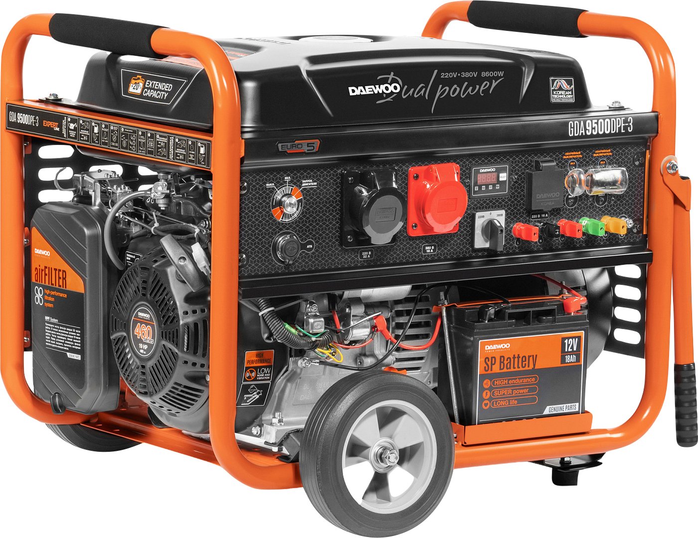 

Бензиновый генератор Daewoo Power GDA 9500DPE-3