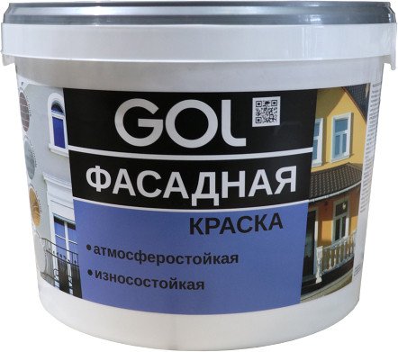 

Краска GOL Expert ВД-АК-1180 Фасадная акриловая 3 кг (белый матовый)