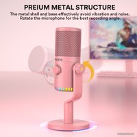 Проводной микрофон Maono DM30 (розовый)