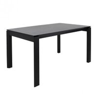 Кухонный стол Виста Бонн HPL 85x138/185 (камень серый/матовый черный)